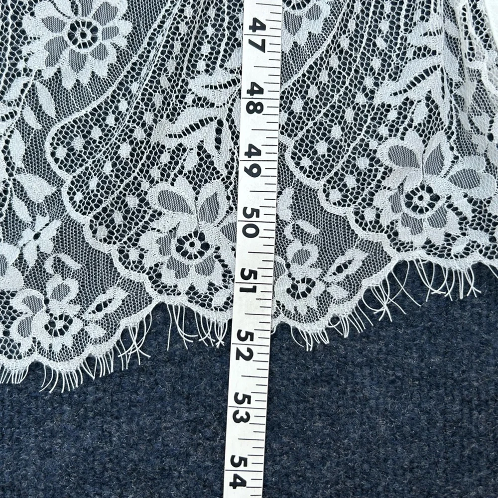 By Anthropologie White Lace Long Robe S/M - Picture 9 of 12